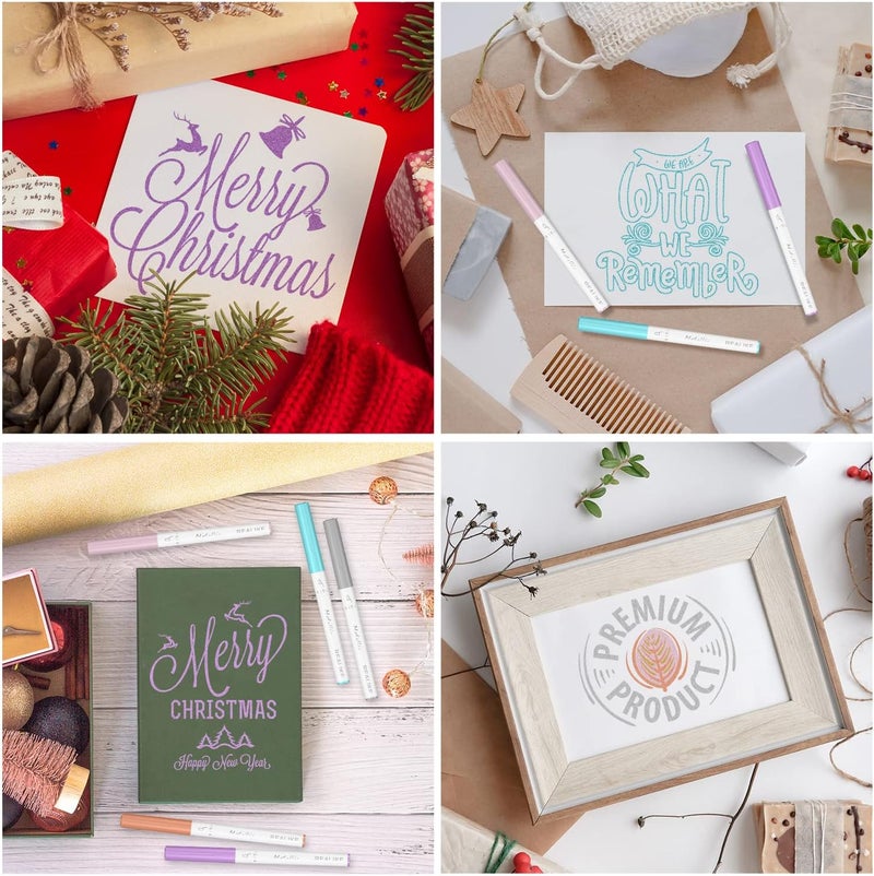 REALIKE Metallic Pens for Cricut Maker 3/Maker 4/Maker/Explore 3/4/Air 2/Air, Multicolor Marker Pens Set of 7 Pack Drawing Coloring Pens Compatible with Cricut Machine (1.0 Tip) - Image 5